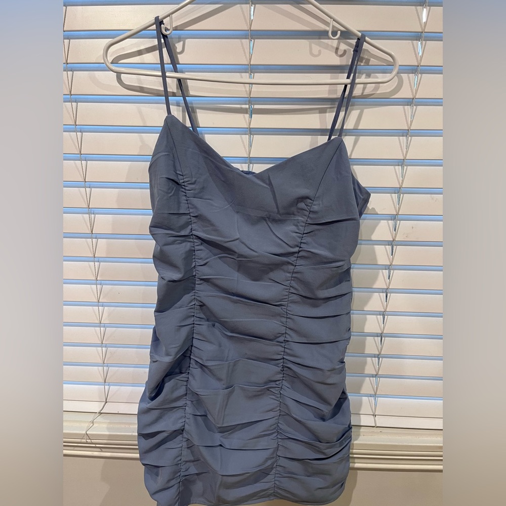 cute mini blue dress
